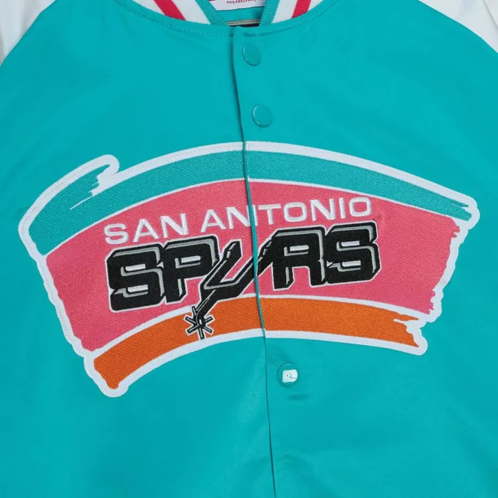Men039s Jackets and Outerwear Mitchell and Ness Primetime Lightweight Satin Jacket San Antonio Spurs Men039s Jackets and Outerwear Mitchell and Ness Primetime Lightweight Satin Jacket San Antonio Spurs