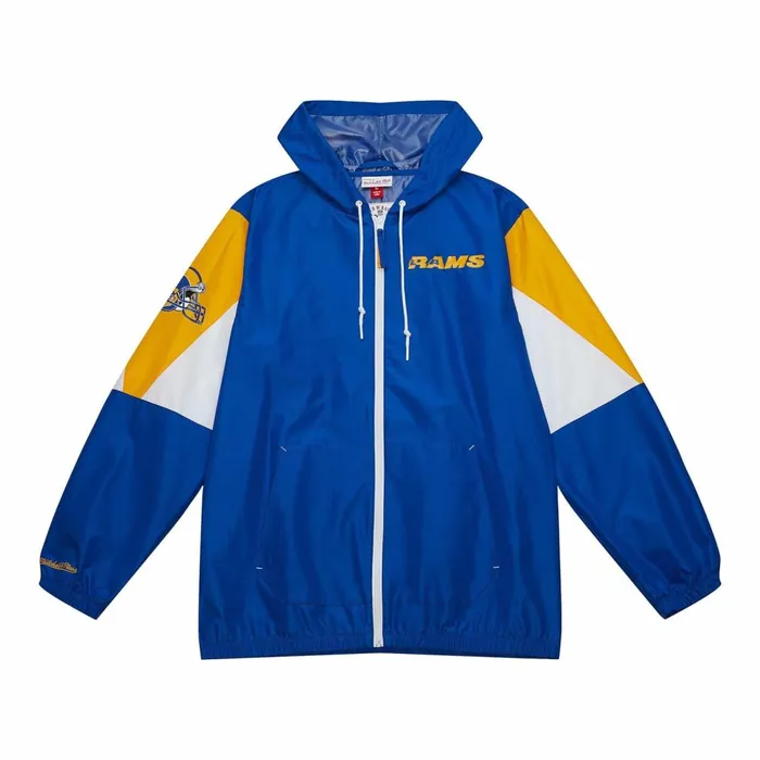 Men039s Jackets and Outerwear Mitchell and Ness Throw It Back Full Zip Windbreaker Los Angeles Rams Men039s Jackets and Outerwear Mitchell and Ness Throw It Back Full Zip Windbreaker Los Angeles Rams