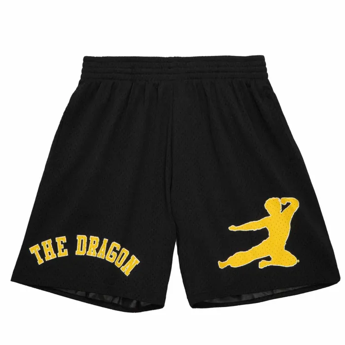 Men039s MandN Brand Mitchell and Ness MandN X Bruce Lee The Dragon Shorts