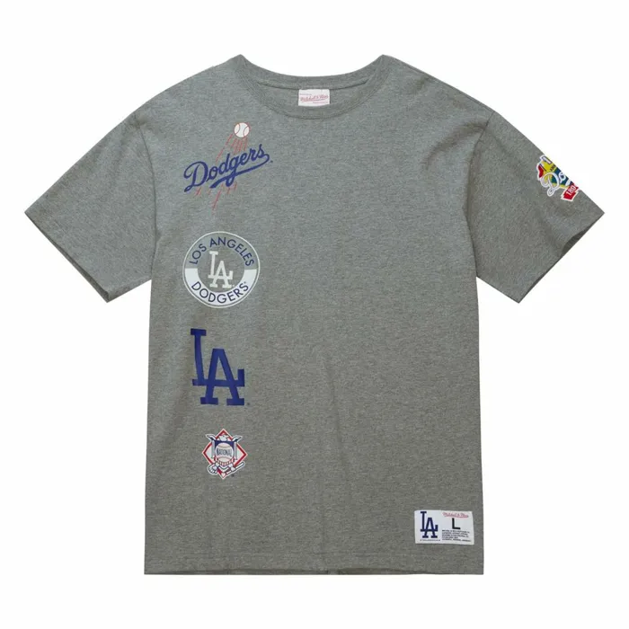 Men039s MLB Mitchell and Ness City Collection SS Tee Los Angeles Dodgers