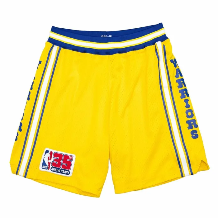 Men039s NBA Authentic Mitchell and Ness Authentic Shorts Golden State Warriors 198081 Men039s NBA Authentic Mitchell and Ness Authentic Shorts Golden State Warriors 198081
