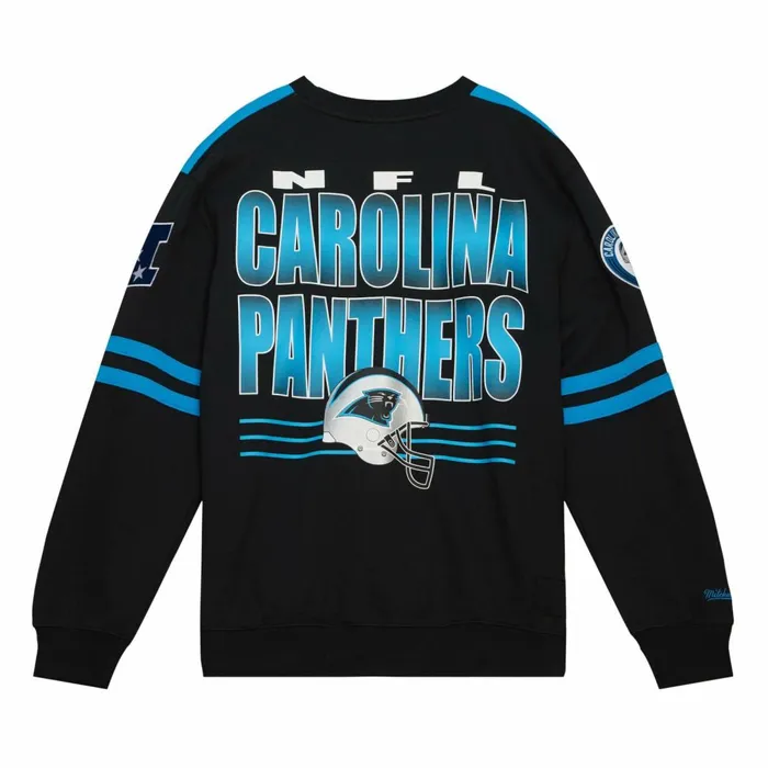 Men039s NFL Mitchell and Ness All Over Crew 20 Tee Carolina Panthers Men039s NFL Mitchell and Ness All Over Crew 20 Tee Carolina Panthers
