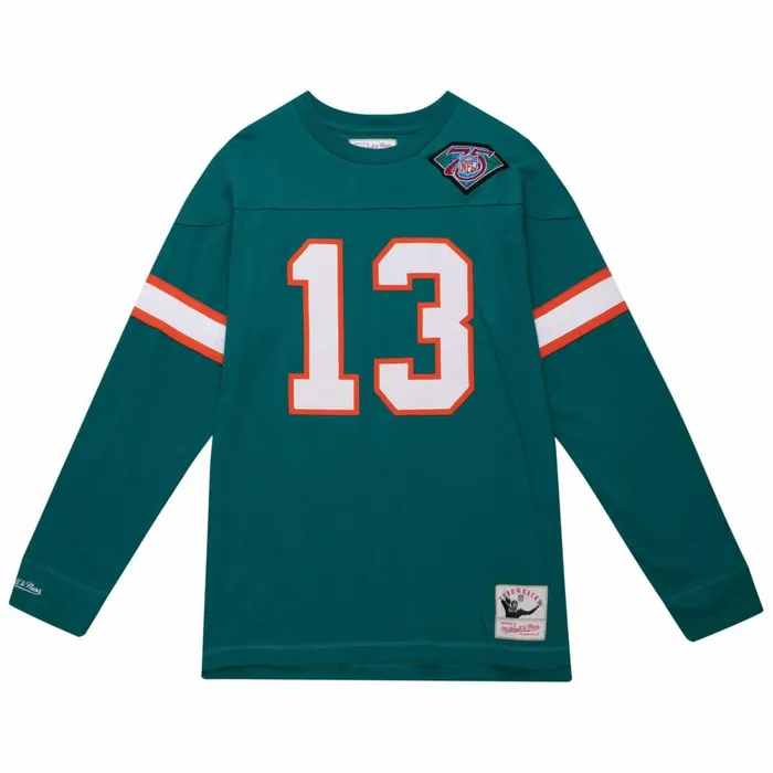Men039s NFL Mitchell and Ness NandN Longsleeve Tee Miami Dolphins 1994 Dan Marino Men039s NFL Mitchell and Ness NandN Longsleeve Tee Miami Dolphins 1994 Dan Marino
