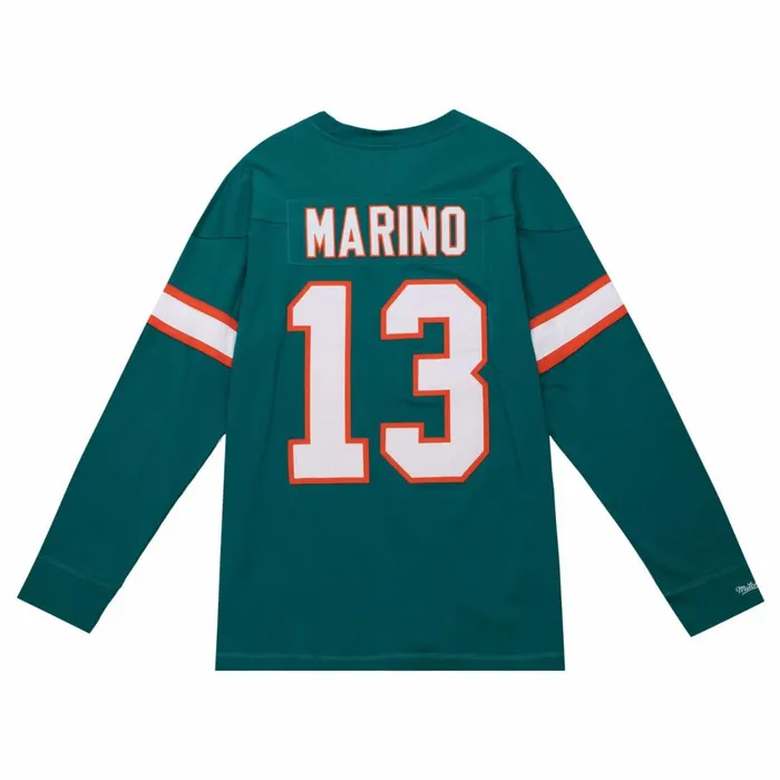 Men039s NFL Mitchell and Ness NandN Longsleeve Tee Miami Dolphins 1994 Dan Marino Men039s NFL Mitchell and Ness NandN Longsleeve Tee Miami Dolphins 1994 Dan Marino