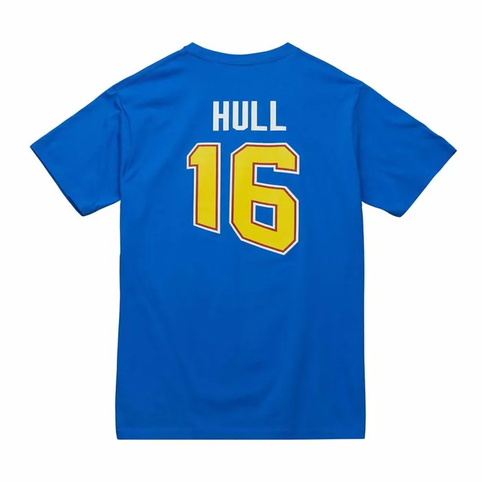 Men039s NHL Mitchell and Ness Name and Number Tee St Louis Blues Brett Hull Men039s NHL Mitchell and Ness Name and Number Tee St Louis Blues Brett Hull