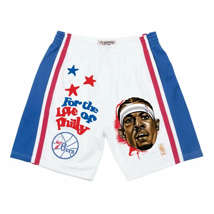 Men039s Shorts Mitchell and Ness For The Love Shorts Philadelphia 76ers Allen Iverson Men039s Shorts Mitchell and Ness For The Love Shorts Philadelphia 76ers Allen Iverson