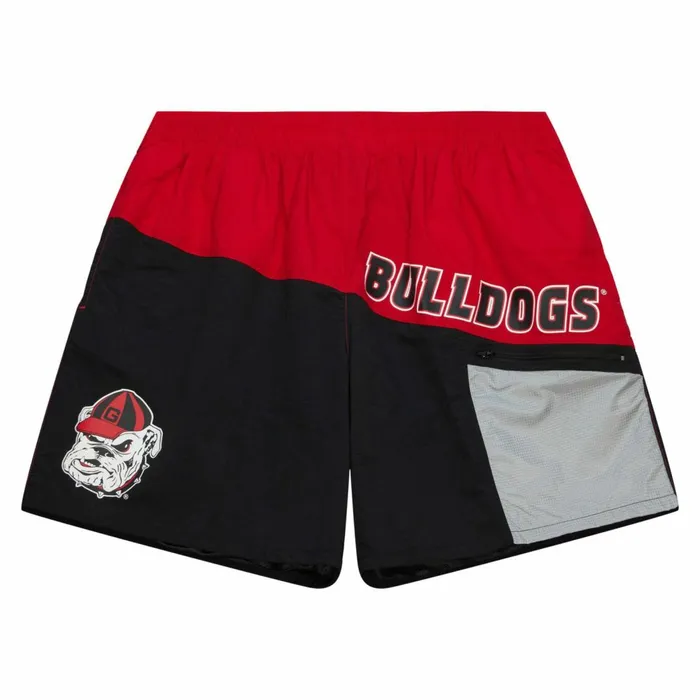 Men039s Shorts Mitchell and Ness Nylon Utility Shorts University Of Georgia