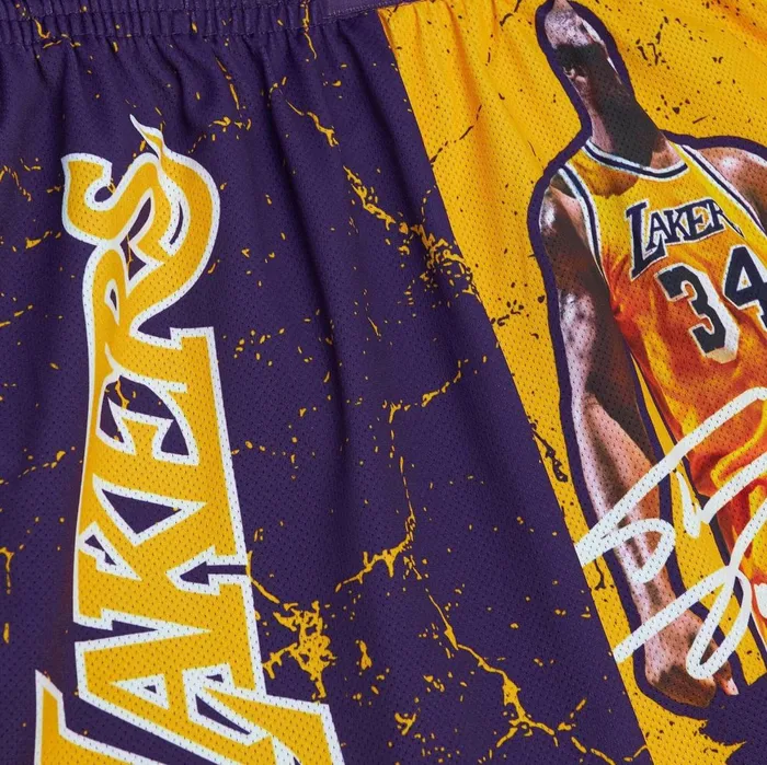 Men039s Shorts Mitchell and Ness Player Burst Mesh Shorts Los Angeles Lakers Shaquille O039Neal Men039s Shorts Mitchell and Ness Player Burst Mesh Shorts Los Angeles Lakers Shaquille O039Neal