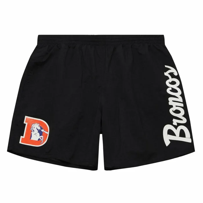 Men039s Shorts Mitchell and Ness Team Essentials Nylon Shorts Denver Broncos