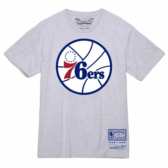 Men039s TShirts and Tops Mitchell and Ness Basic Logo 2 Tee Philadelphia 76ers Men039s TShirts and Tops Mitchell and Ness Basic Logo 2 Tee Philadelphia 76ers