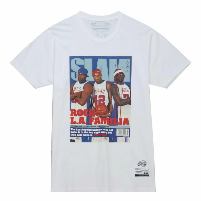 Men039s TShirts and Tops Mitchell and Ness Slam Cover Los Angeles Clippers