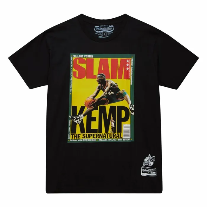 Men039s TShirts and Tops Mitchell and Ness Slam Cover Seattle Supersonics Shawn Kemp