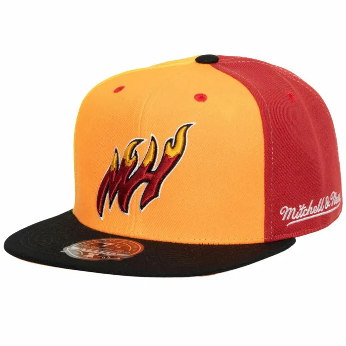 Men039sWomen039s Fitted 163 Styles Mitchell and Ness Tri Cycle Fitted Hat Miami Heat Men039sWomen039s Fitted 163 Styles Mitchell and Ness Tri Cycle Fitted Hat Miami Heat