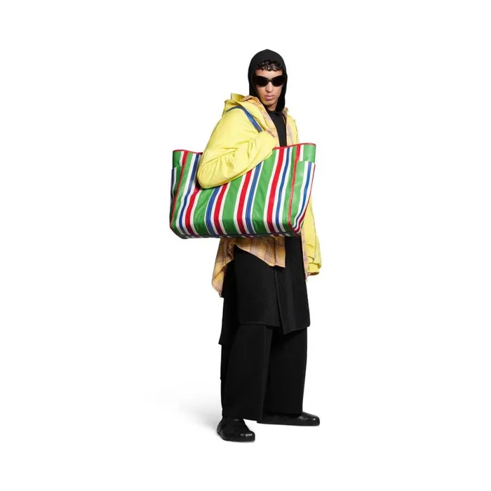 Men Bags and Totes Balenciaga Chatelet Carry All Xl Tote Bag In Greenredbluewhite Men Bags and Totes Balenciaga Chatelet Carry All Xl Tote Bag In Greenredbluewhite