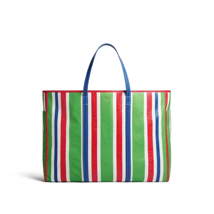 Men Bags and Totes Balenciaga Chatelet Carry All Xl Tote Bag In Greenredbluewhite