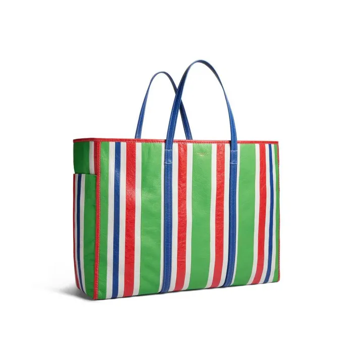 Men Bags and Totes Balenciaga Chatelet Carry All Xl Tote Bag In Greenredbluewhite