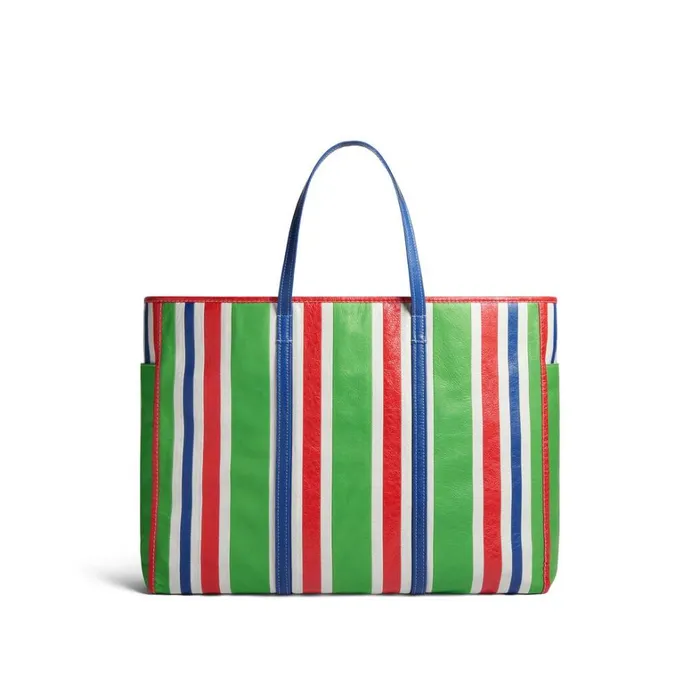Men Bags and Totes Balenciaga Chatelet Carry All Xl Tote Bag In Greenredbluewhite