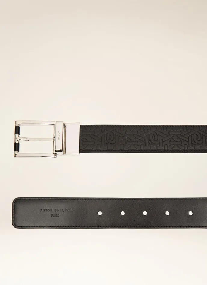 Men Bally Belts Astor 8211 Leather 35mm Belt In Black