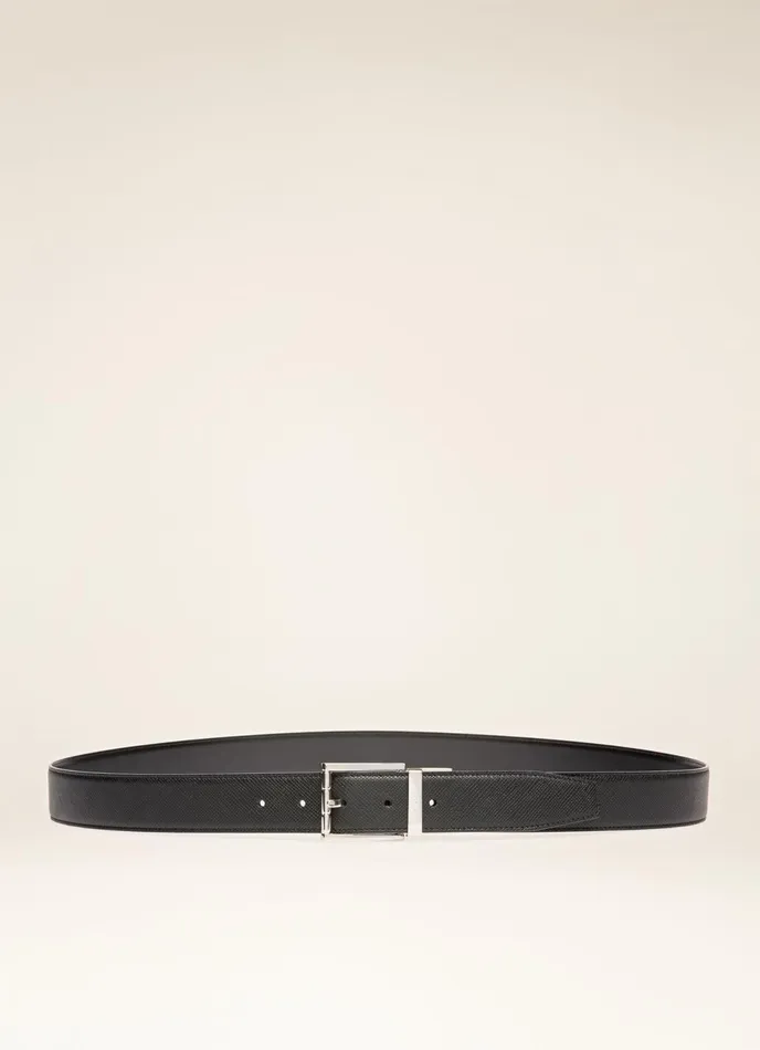 Men Bally Belts Astor 8211 Leather Adjustable and Reversible 35mm Belt In Black Men Bally Belts Astor 8211 Leather Adjustable and Reversible 35mm Belt In Black