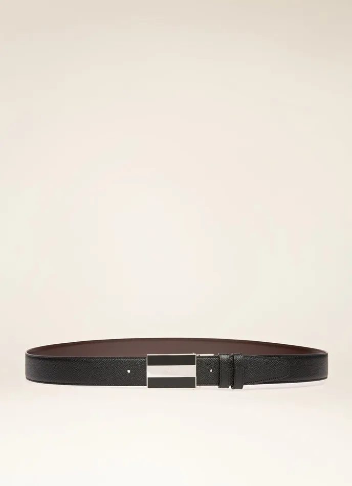 Men Bally Belts Bogart 8211 Leather 35mm Belt In Black and Brown