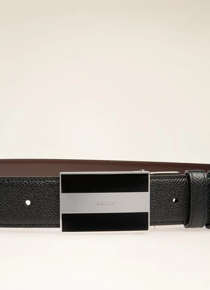 Men Bally Belts Bogart 8211 Leather 35mm Belt In Black and Brown