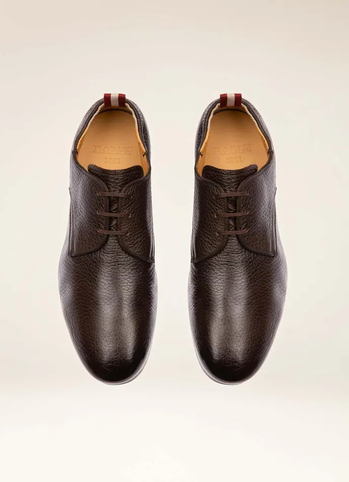 Men Bally LaceUps And Monks Plizard 8211 Leather Derby Shoes In Brown