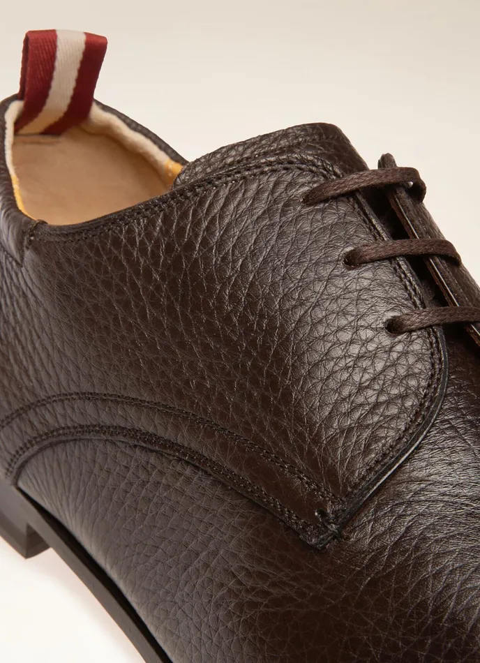 Men Bally LaceUps And Monks Plizard 8211 Leather Derby Shoes In Brown