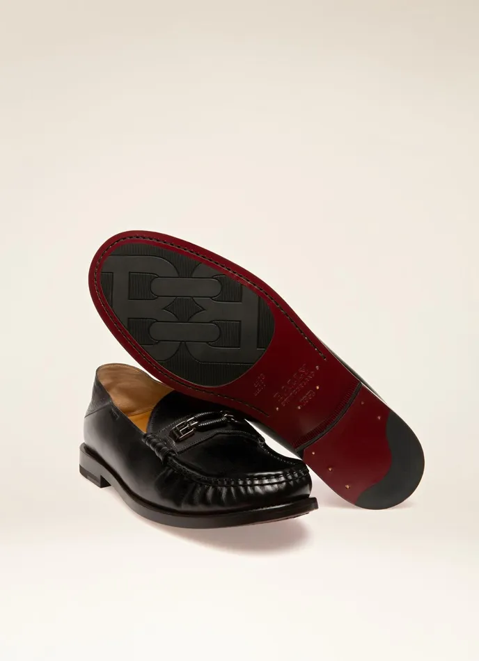 Men Bally Loafers And Moccasins Coriano 8211 Leather Moccasins In Black