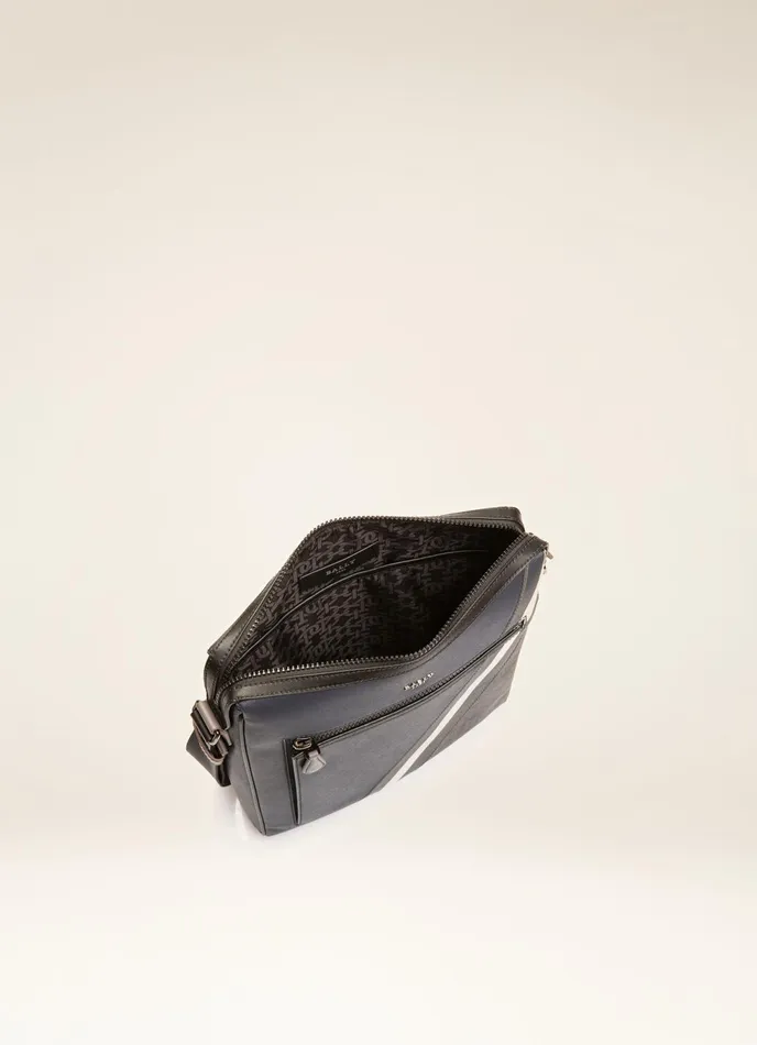 Men Bally Messenger Bags Mecoy 8211 Leather Crossbody Bag In Navy
