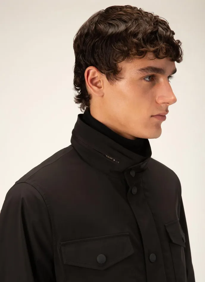 Men Bally Outerwear Field Jacket 8211 Techno Nylon Outerwear In Black