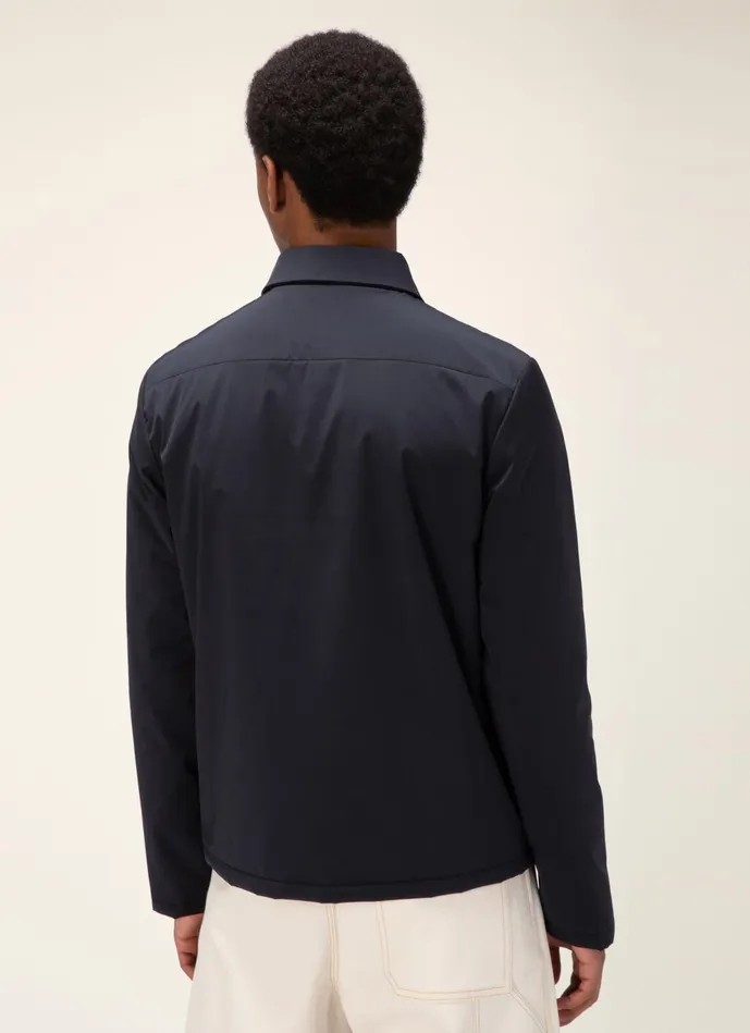 Men Bally Outerwear Padded Overshirt 8211 Techno Nylon Outerwear In Navy