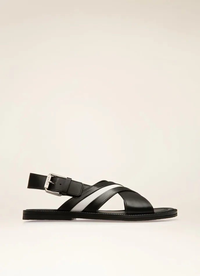 Men Bally Sandals And Slides Jameel 8211 Leather Sandals In Black