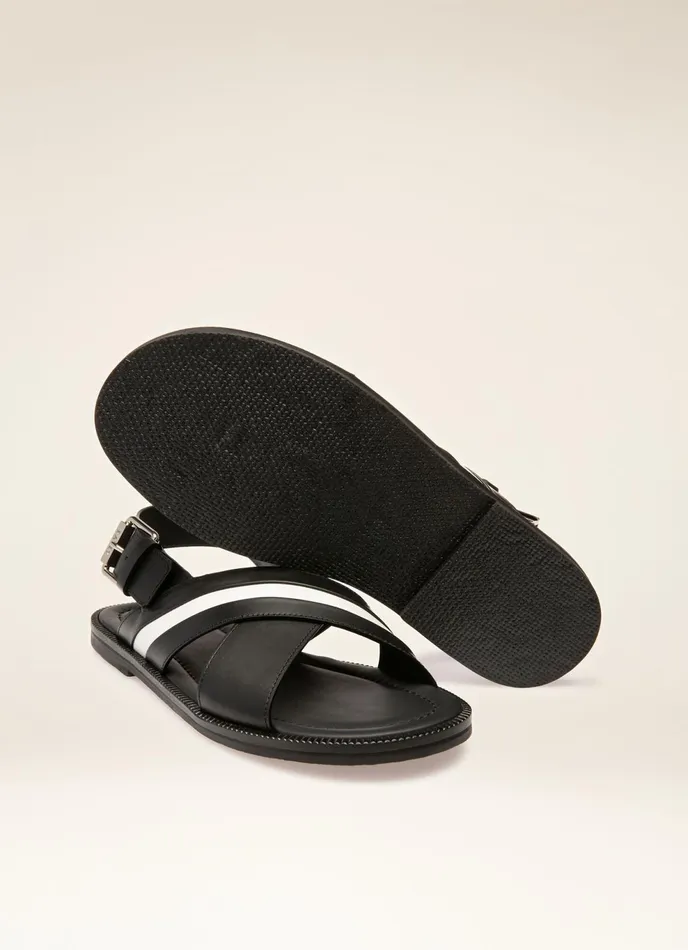 Men Bally Sandals And Slides Jameel 8211 Leather Sandals In Black