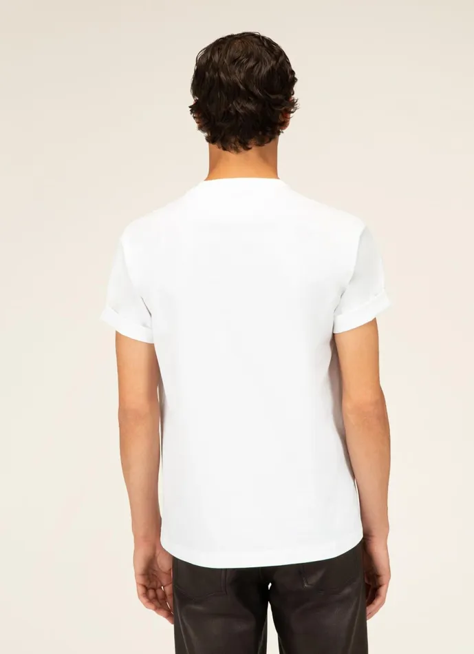 Men Bally Shirts And TShirts Logo TShirt 8211 Cotton Top In White