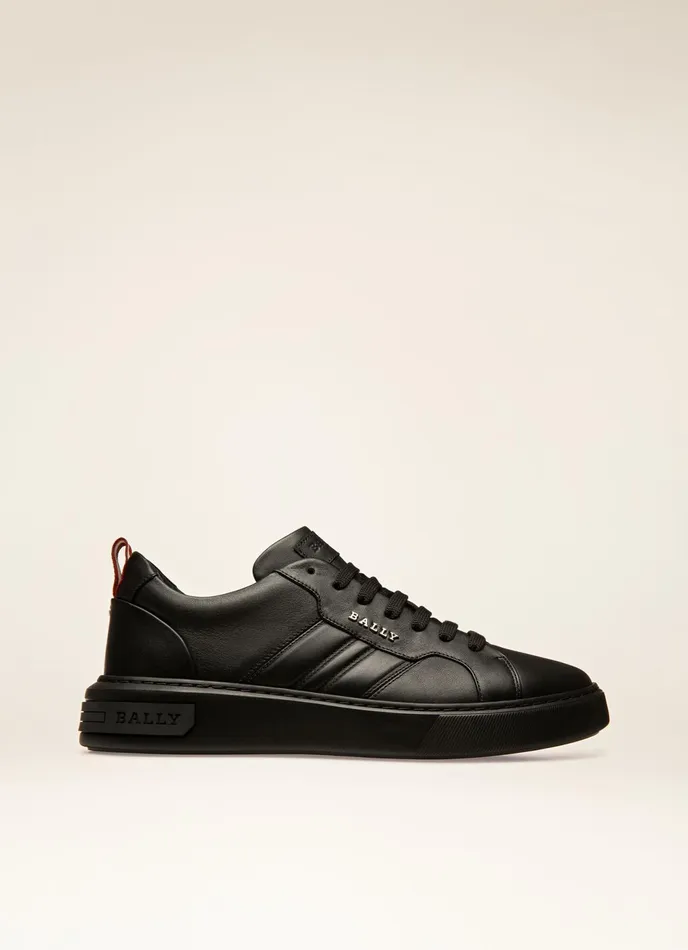 Men Bally Sneakers Maxim 8211 Leather Sneakers In Black