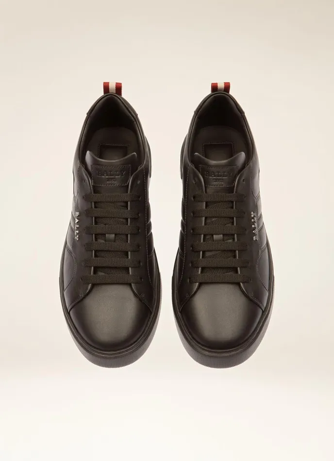 Men Bally Sneakers Maxim 8211 Leather Sneakers In Black