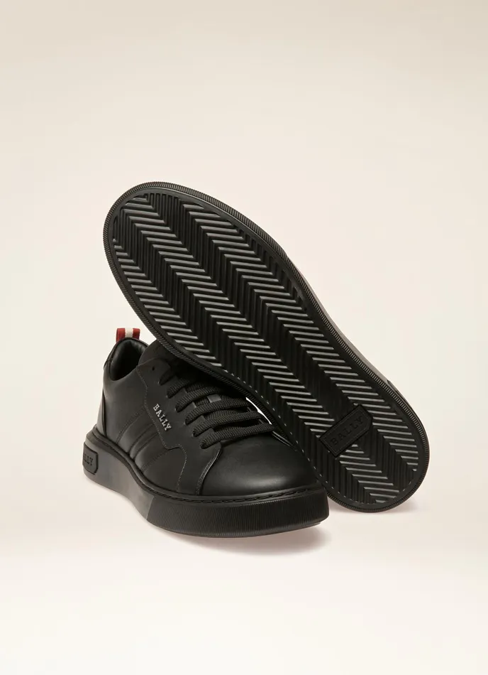 Men Bally Sneakers Maxim 8211 Leather Sneakers In Black