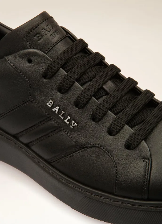 Men Bally Sneakers Maxim 8211 Leather Sneakers In Black