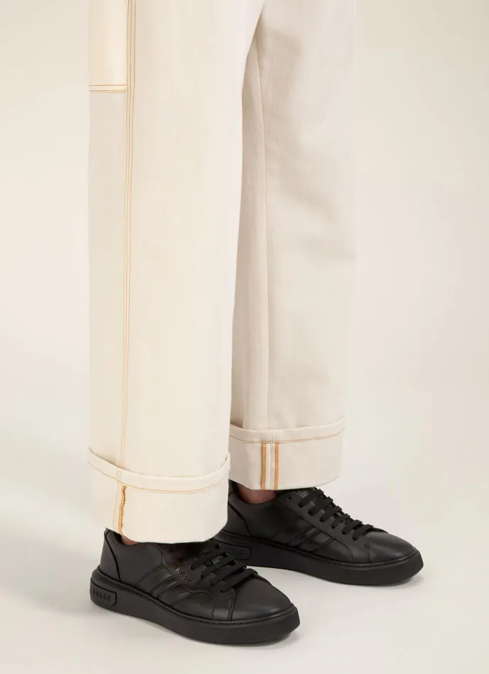 Men Bally Sneakers Maxim 8211 Leather Sneakers In Black