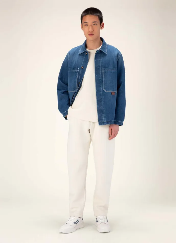 Men Bally Sneakers Triumph 8211 Leather Sneakers In White and Blue