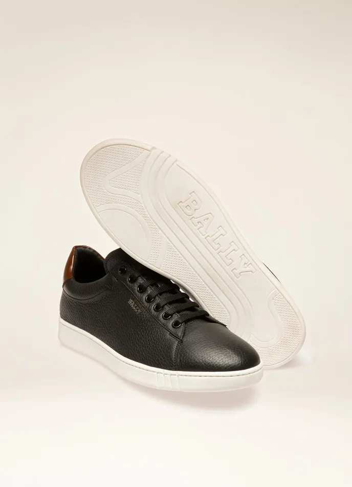 Men Bally Sneakers Wildy 8211 Leather Sneakers In Black