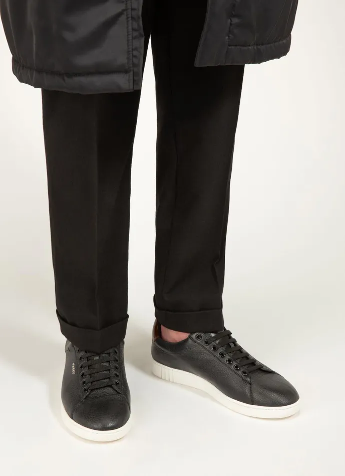 Men Bally Sneakers Wildy 8211 Leather Sneakers In Black