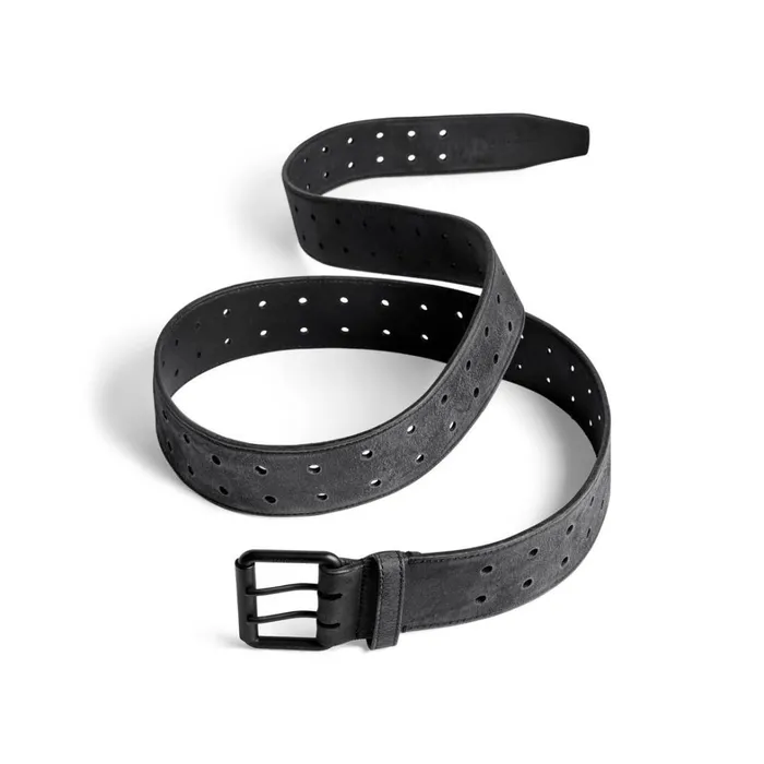 Men Belts Balenciaga Double Holes Belt In Black