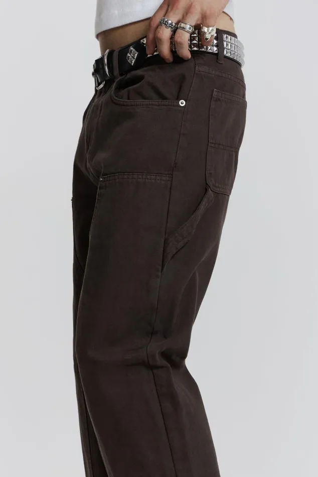Men Brown Carpenter Jeans In Relaxed Fit Jaded London Baggy Jeans Men Brown Carpenter Jeans In Relaxed Fit Jaded London Baggy Jeans
