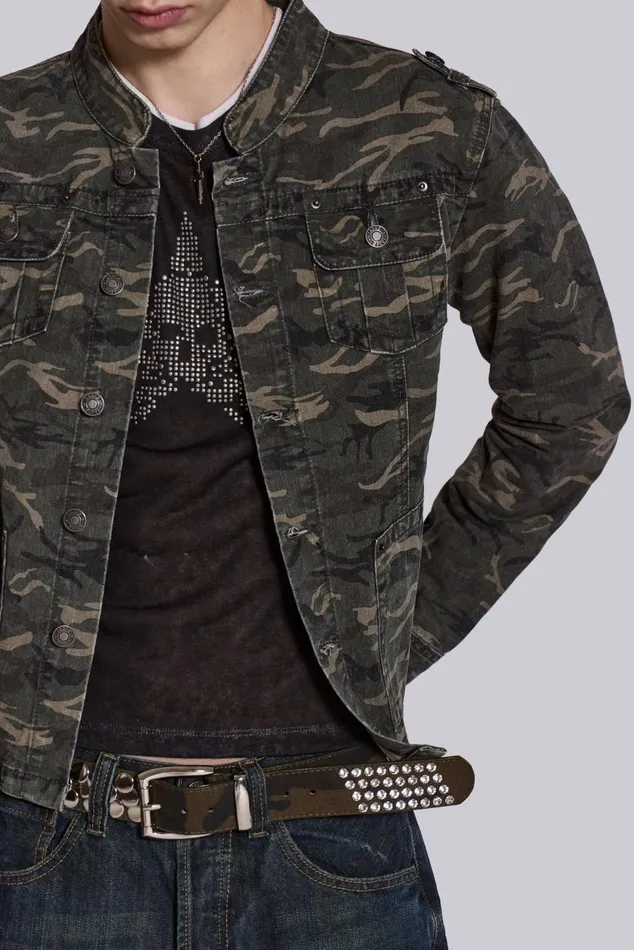 Men Camo Covert Jacket Jaded London Outerwear