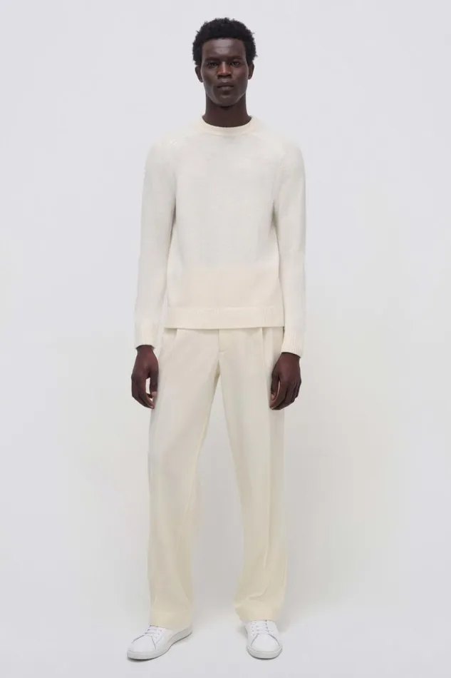 Men Carlton Sweater Ivory Jonathan Simkhai Knitwear