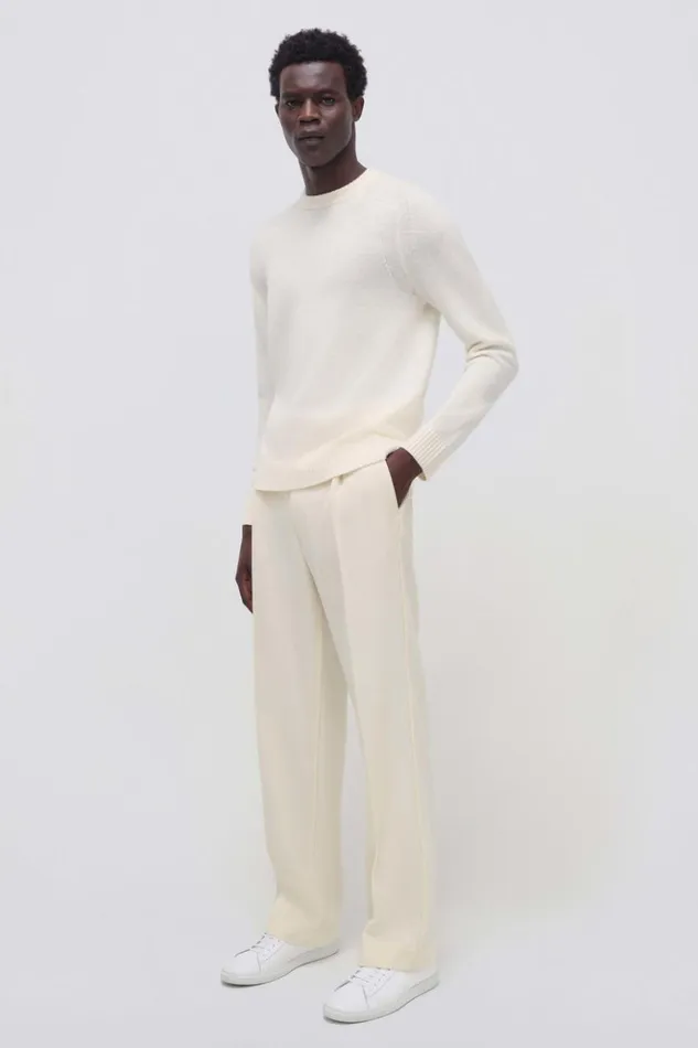 Men Carlton Sweater Ivory Jonathan Simkhai Knitwear