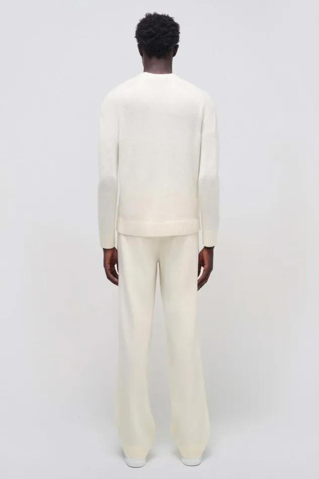 Men Carlton Sweater Ivory Jonathan Simkhai Knitwear
