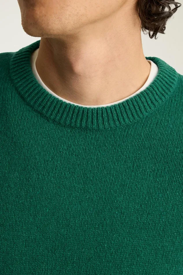 Men Cashmere Crew Neck Sweater Blue Green Bonobos Crew and VNeck Sweaters