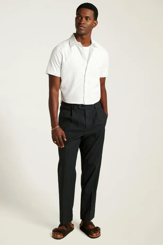 Men Coastal Linen Pant Jet Black Bonobos Seasonal Pants